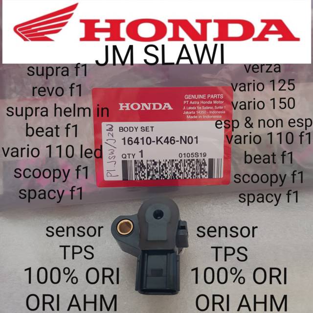 16410-K46-N01 Sensor tps throotle body body set beat f1 vario 110 f1 scoppy f1 spacy f1 vario 125 &amp; 150 supra f1