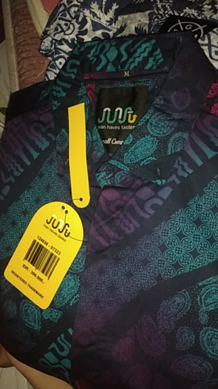 [ready Bigsize] Babedo Kemeja Batik Pria Lengan Panjang Motif Gradasi Biru Premium