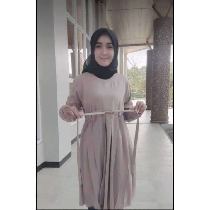 [BLUS PREMIUM]BLUS TUNIK POLOS KOMBINASI TALI ~REAL PICTURE~