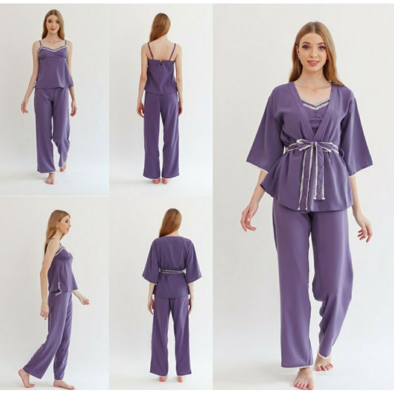 Ici Maintenant set pajamas 3 set LILAC // SISAEKSPORT