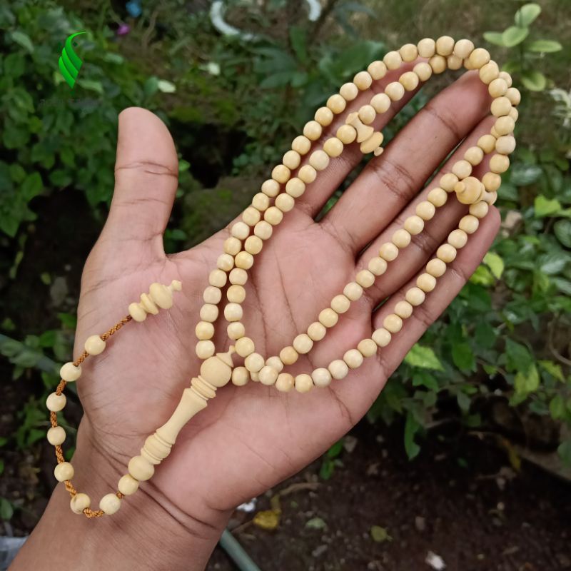 Tasbih Kayu Kemuning Gading Size 6mm Tasbih Muslim 99 Butir Kayu Langka Bertuah Nusantara Asli!!