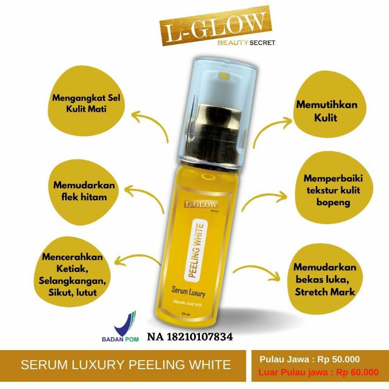 LGLOW BEAUTY luxury white peeling serum/ serum AHA