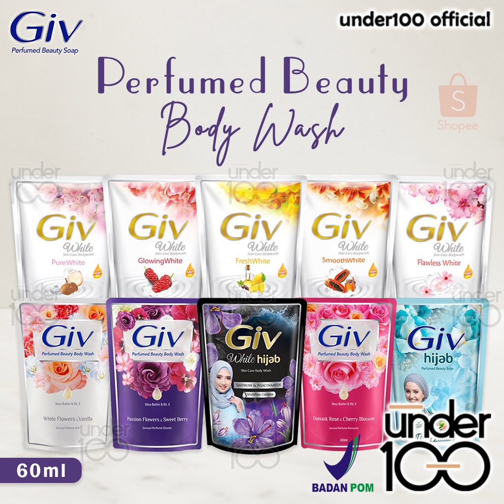 Jual Under Giv White Body Wash Liquid Perfumed Hijab Sabun Mandi Cair Ml Bpom