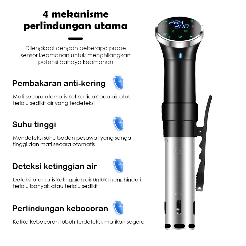 Sous Vide Wifi  - Vacuum Slow Food Cooker 1100W Temperatur Akurat dengan