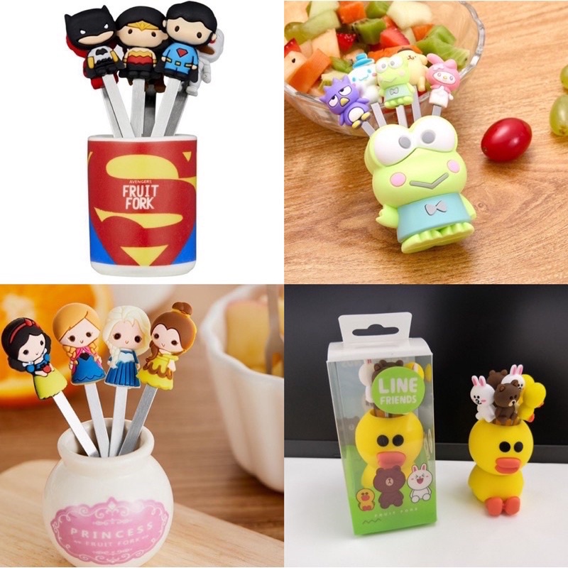 garpu imut cute forks character Garpu buah