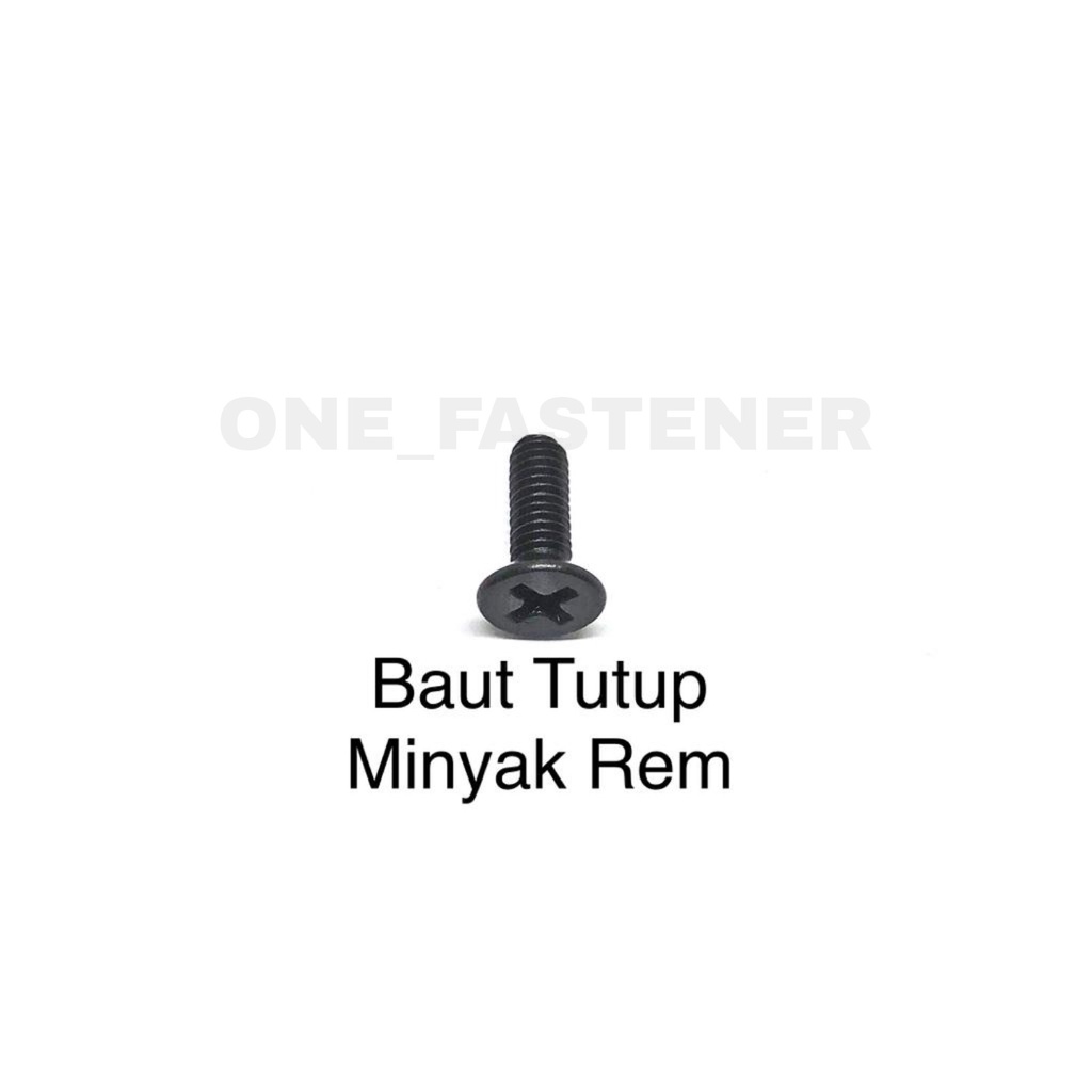 100 pcs Baut Tutup Minyak master Rem JF Verseng M4x12 4mm 4x12 4mili