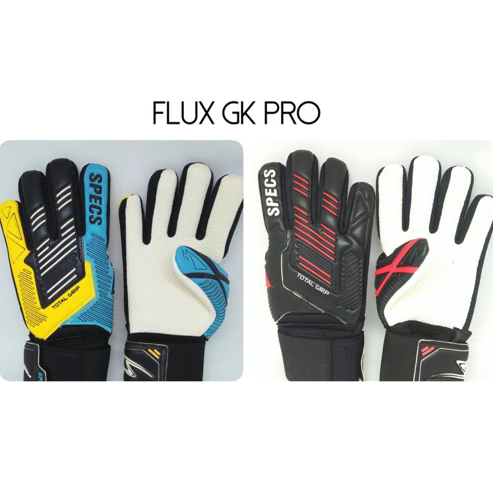 Sarung tangan kiper specs flux gk pro hybrid black dan kuning tosca original new 2018