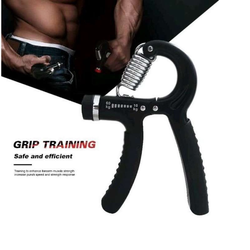 HANDGRIP ALAT OLAHRAGA OTOT TANGAN FITNES DI RUMAH MELATIH KEKUATAN LENGAN ADJUSTABLE