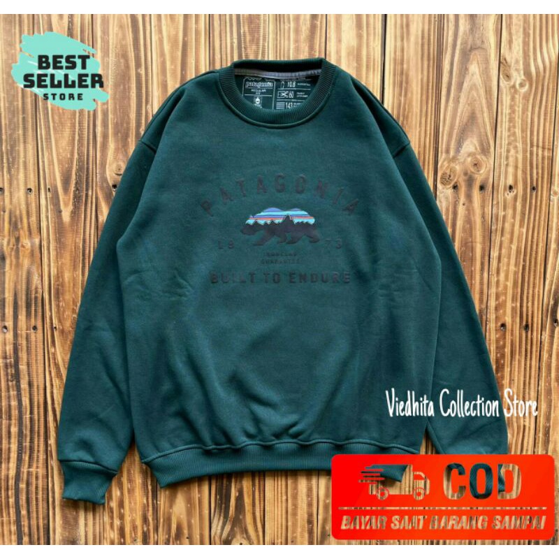 Sweater Crewneck Sweatshirt Patagonia Original Bahan Fleece Cotton Premium