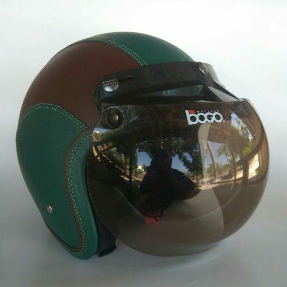 HELM BOGO HIJAU ARMY COKLAT