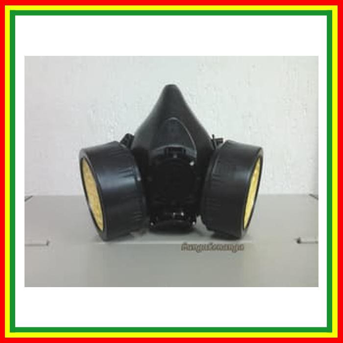 Masker Respirator Double Masker Gas Respirator ~ Masker Respirator Gas Corong /Tabung Double | Blue