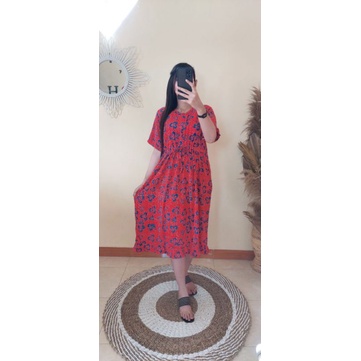 Daster ruffle serut / daster ruffle busui viral / daster serut rempel selutut