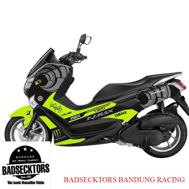 Sticker decal full body Yamaha nmax vr46 Lis hijau stabilo keren