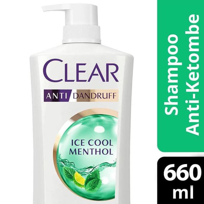 CLEAR SHAMPOO ANTI KETOMBE ICE COOL MENTHOL 660 ML / CLEAR MENTHOL