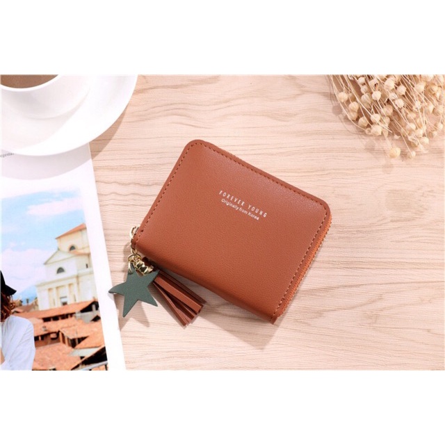 ( 27AN.ID ) DOMPET WANITA D03 DOVE  MINI GRACE KOREAN FASHION TRENDY FASHION WALLET C6-#9 COKLAT MUDA
