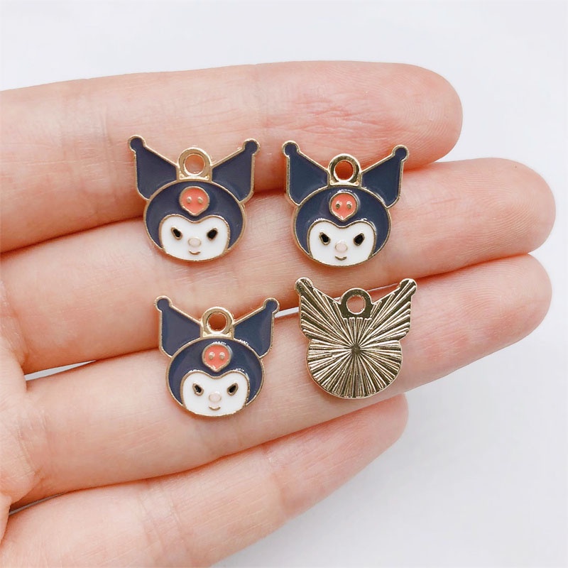 4pcs Liontin Enamel Charms Bahan Alloy Handmade Untuk Membuat Perhiasan