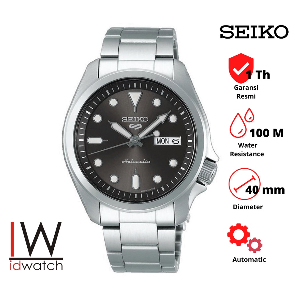 Seiko 5 SRPE51K1 Jam Tangan Pria Original Cowok SRPE51 Automatic Strap Rantai Stainless