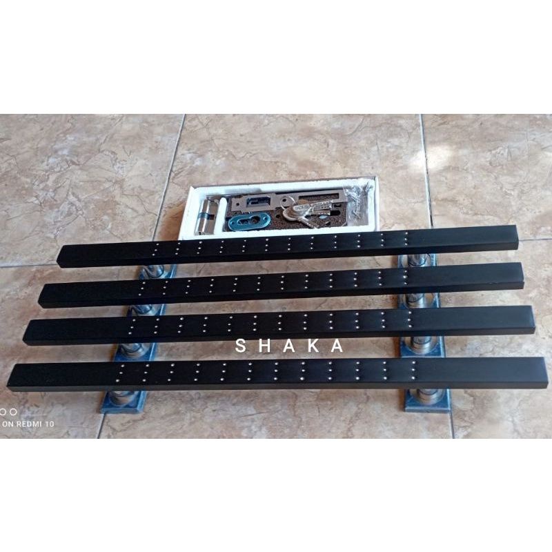 Termurah handle pintu rumah stainless 45cm set kunci pintu handle pintu rumah