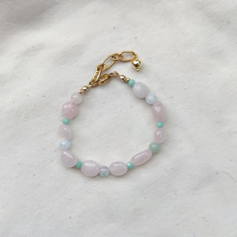 Rose Quartz Bracelet | Gelang Mutiara | Gelang Gemstone