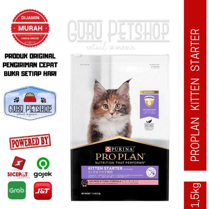 Pro Plan Cat Kitten Starter Salmon &amp; Tuna 1.5kg Makanan Anak Kucing Proplan Kitten Starter 1.5kg