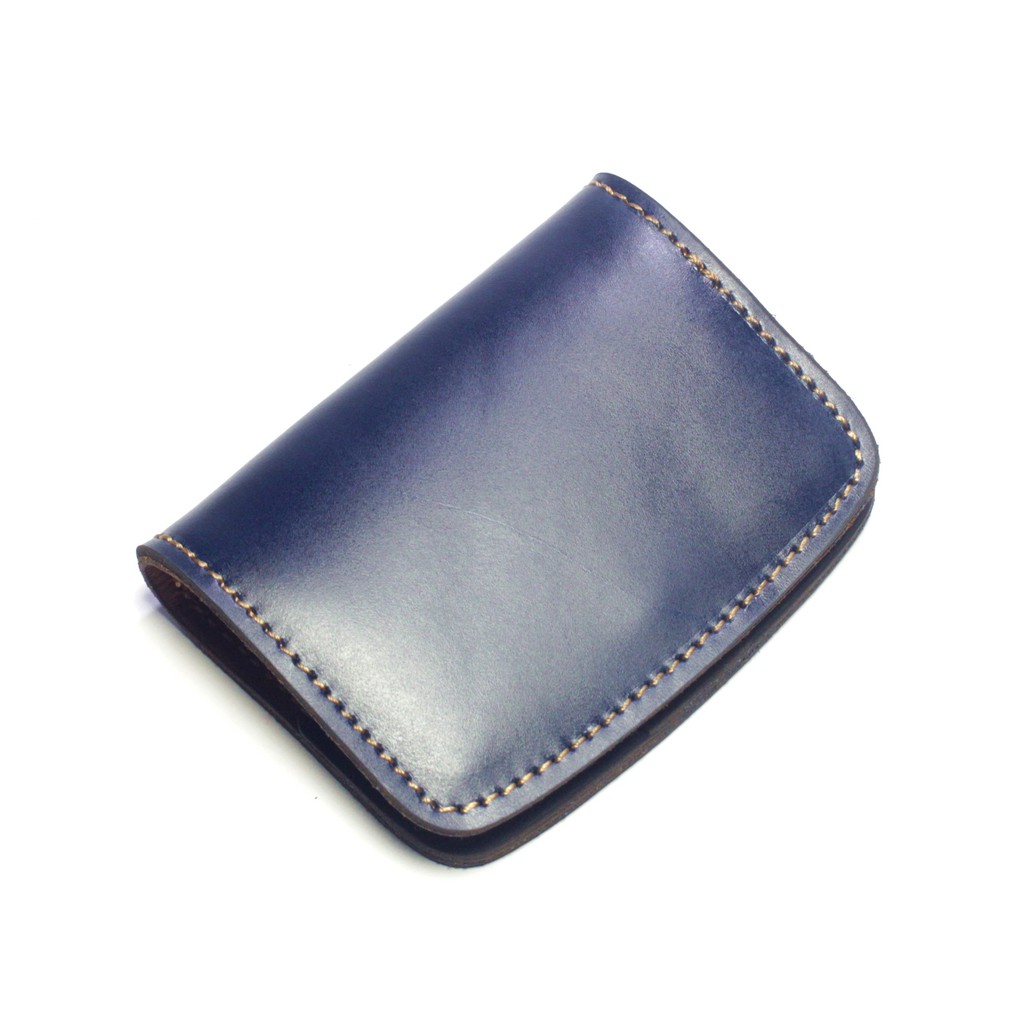 dompet kartu kulit asli model dua warna card wallet kancing - PHWL937