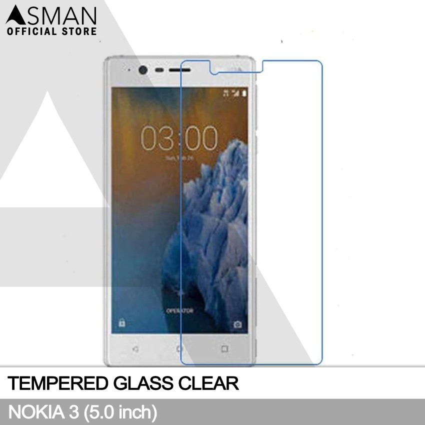 Tempered Glass Nokia 3 (5.0&quot;) | Anti Gores Pelindung Layar Kaca - Bening