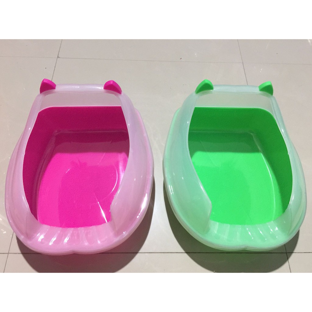 CA1857 Cat Litter Box Motif Kuping Kucing Tempat Pasir Pup KucinG