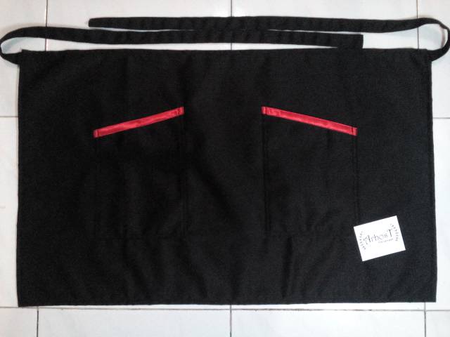 Apron Mini Celemek Waiters Apron setengah badan tanpa ring