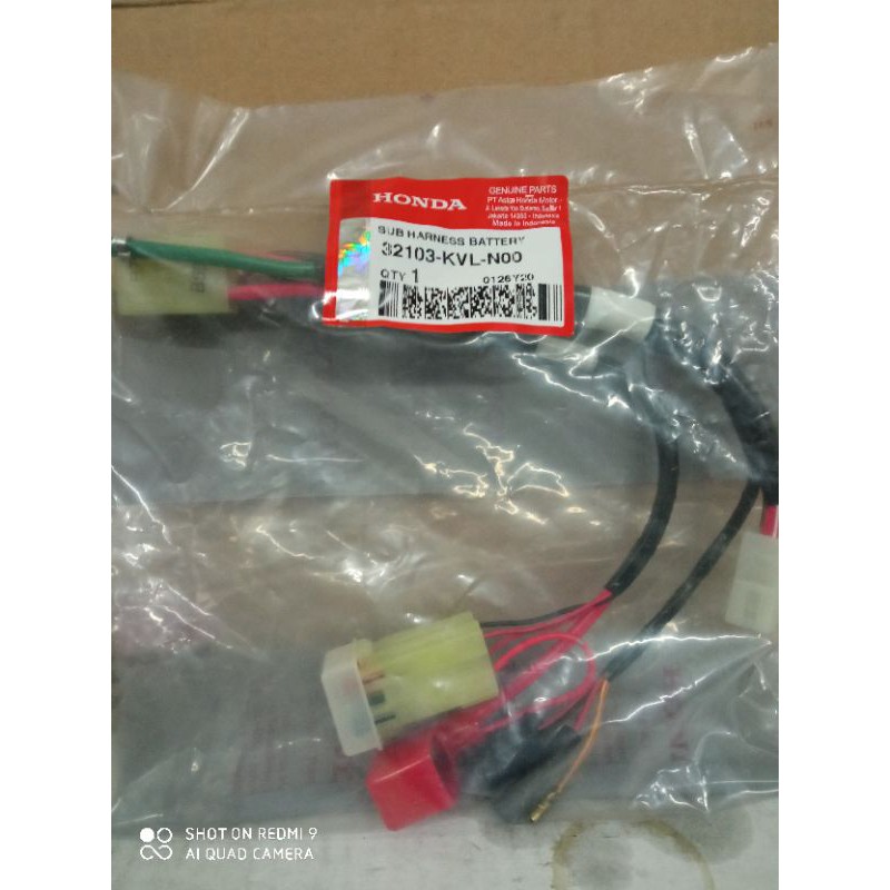 Kabel body bagian aki Supra x125 2007 Original AHM Astra Honda Motor 32103-KVL-N00
