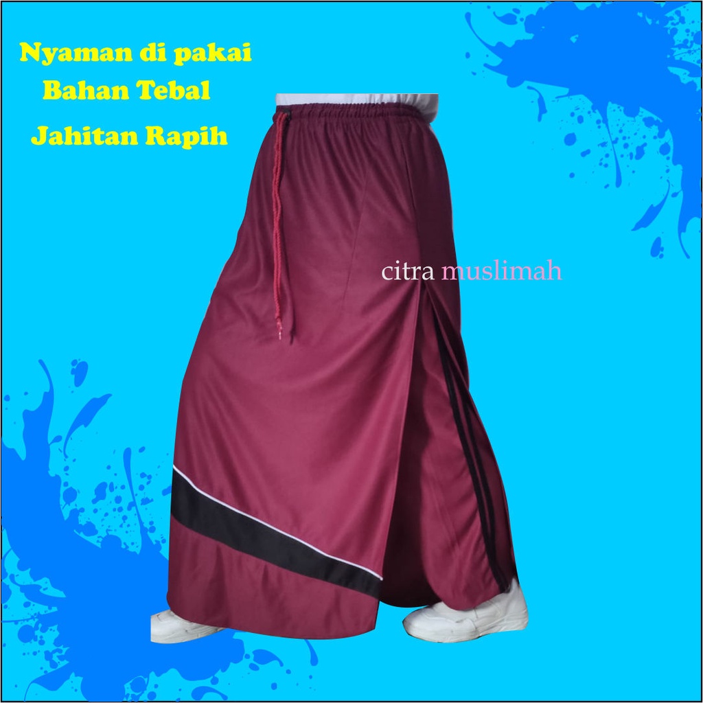 Celana Olahraga Muslimah Cantik Warna Merah Maroon
