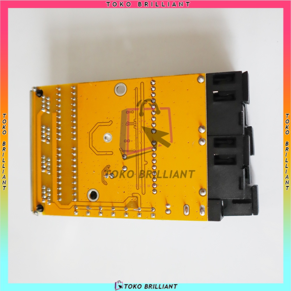 【Support POE】 2F4E Yellow PCBA  5V-12V Power input 2 Port FO - 4 Port LAN Tanpa BOX