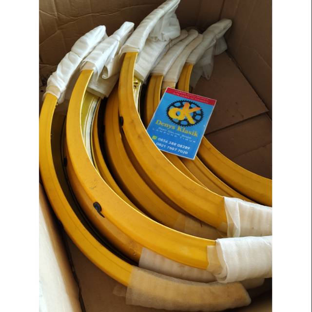 Spakbor belakang jialing kancil warna kuning NOS