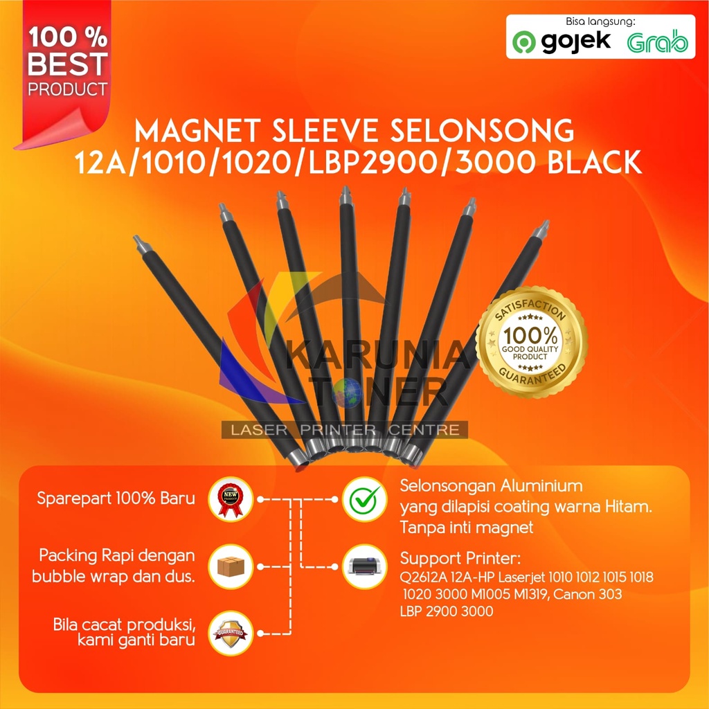 Magnet Sleeve Selongsong MRS For use in Laserjet 12A 1010 1020 LBP2900 LBP3000 Black