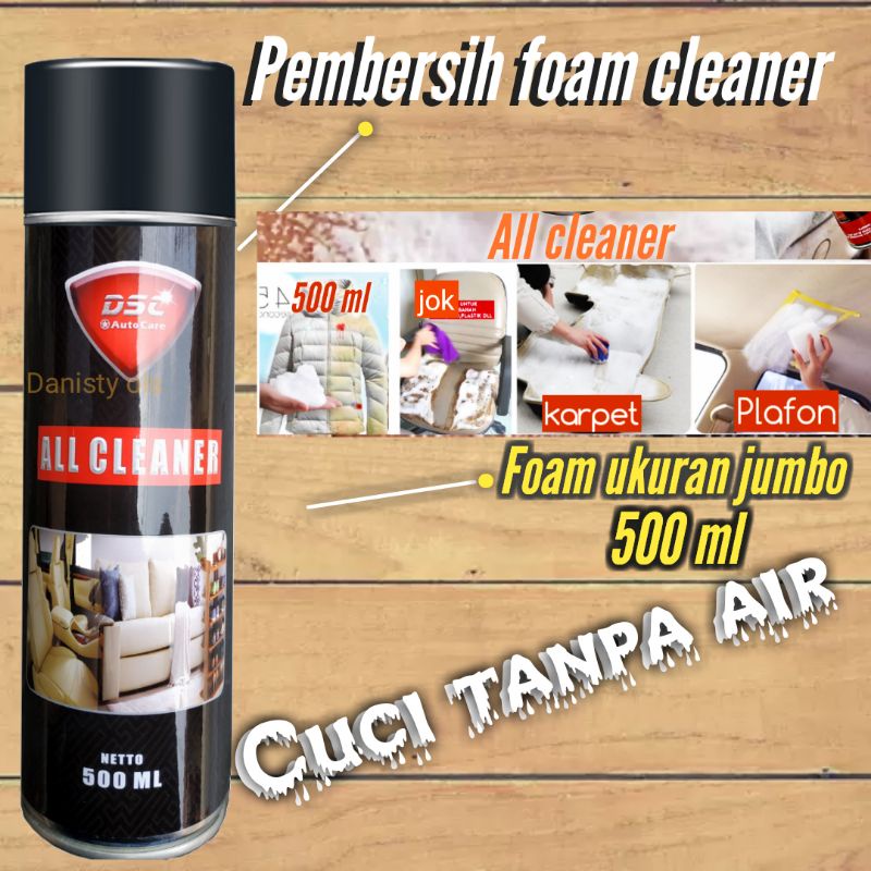all cleaner 2 botol busa penghilang noda kuning pada sofa sepatu plafon mobil