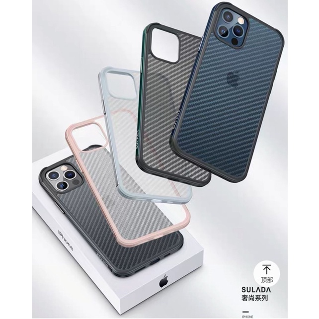 SULADA CASE IPHONE 12 PROMAX 12PRO 12MINI 11 PROMAX 11PRO 11 XSMAX XS XR SOFTCASE CARBON ORI