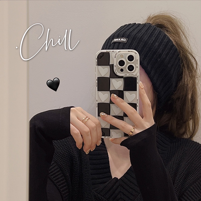 Casing Soft Case TPU Motif Papan Catur Hati Untuk Infinix Smart 5 / Hot11s / Hot8 / Hot9 / Note10Pro / Hot10s