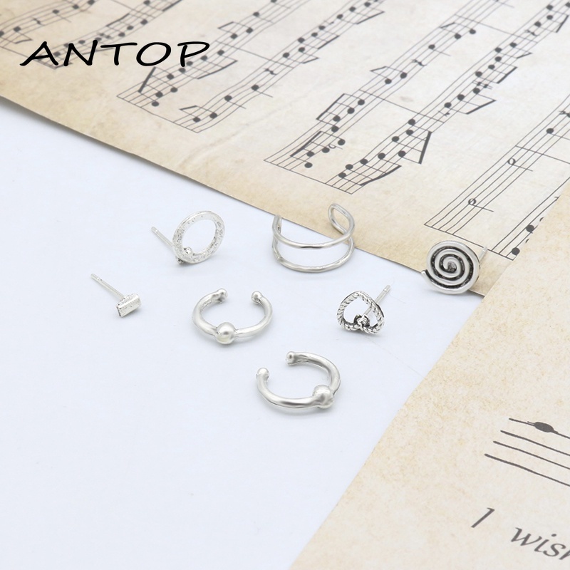 7 PCS Fashion Eropa Dan Amerika Anting Retro Gaya Bohemian Sederhana Dan Elegan ANTOP