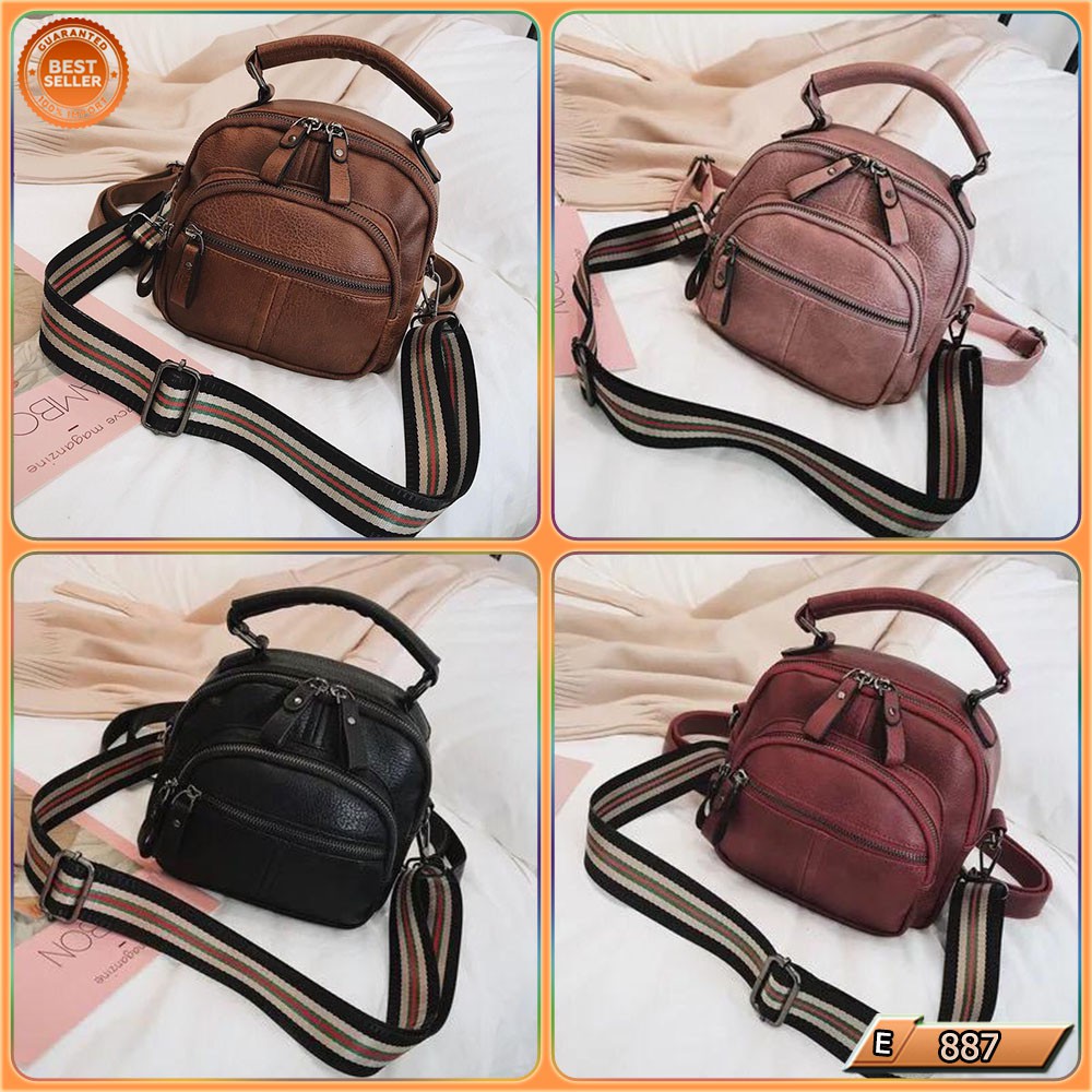 ⏭️TBS⏮️ E 887 | 2427 | 3470A TAS RANSEL MINI BISA SELEMPANG WANITA BRANDED FASHION BATAM IMPORTIR