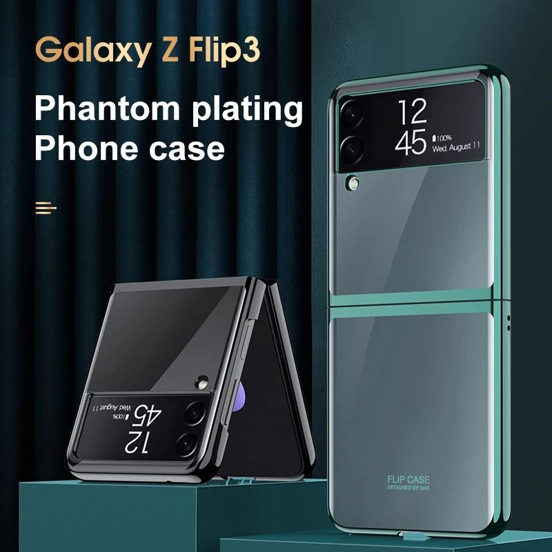 Samsung Galaxy Z Flip 3 5G New Case Phantom Plating Frame Chrom Case Hardcase Slim Cover