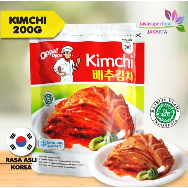 Kimchi sawi 200gr halal korean food diet makanan sehat pedas murah gochujang toppoki snack korea topoki