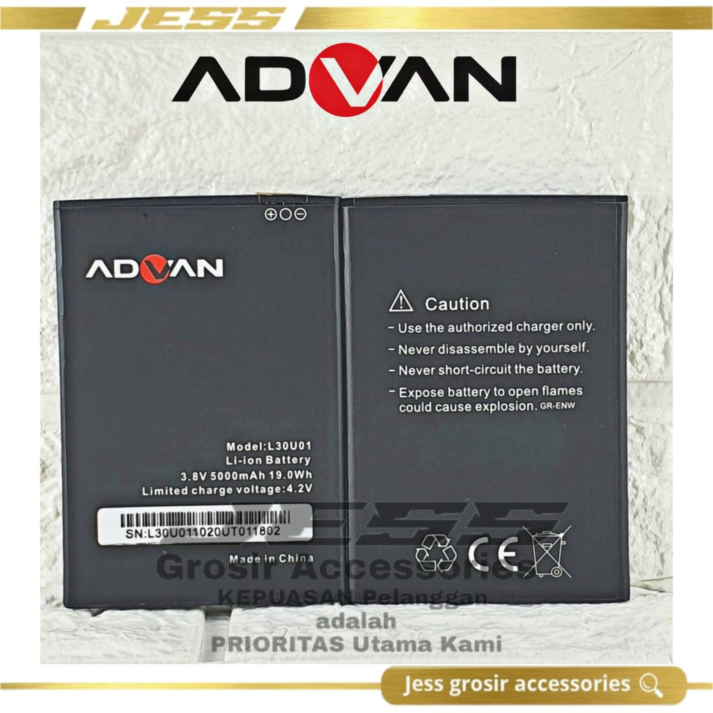 Baterai Battery Original ADVAN Double Power Vandroid Nasa Plus 5505 5.5 Inchi Kode Batre L30U01 / L30B01