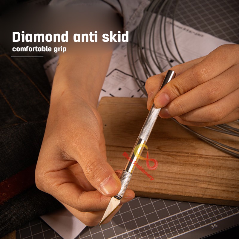 

Deli Art Knife Pisau Ukir Hobby Knife Pen Knife Cutter Ukir Pen Cutter Set Carving Knife Silet Kater