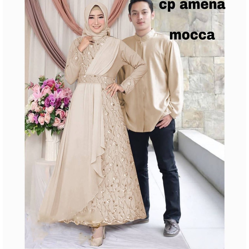 XC - SET CP AMENA / SETELAN COUPLE AMENA / BAJU COUPLE PESTA / KONDANGAN / PERNIKAHAN