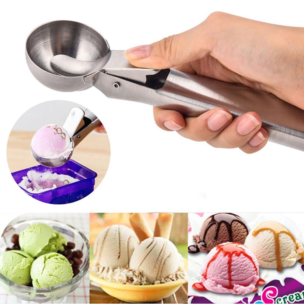 Solighter Sendok Es Krim Home &amp; Living Alat Dapur Stainless Steel Ice Ball Maker