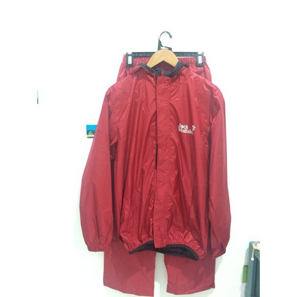 Jaket Jas Hujan JWS (Jack Wolfskin) lokalan setelan berkualitas waterproof
