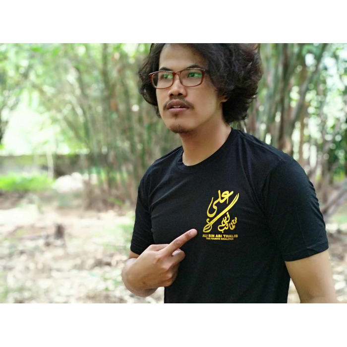 kaos islami kaos dakwah kaligrafi arab ali bin abi thalib lengan pendk-3