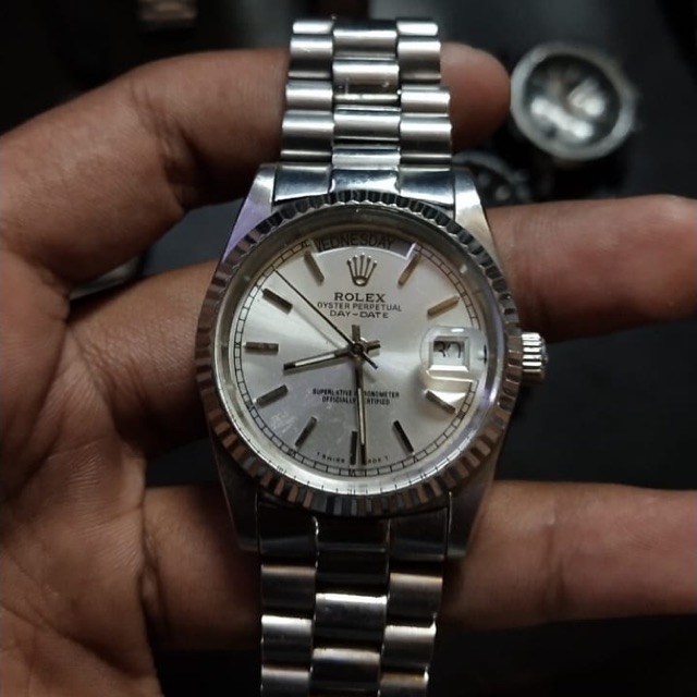 ROLEX DAYDATE 18k WHITE GOLD AUTOMATIC