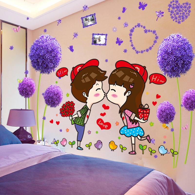  3D  tiga dimensi stiker  stiker  dinding  Kamar  tidur  