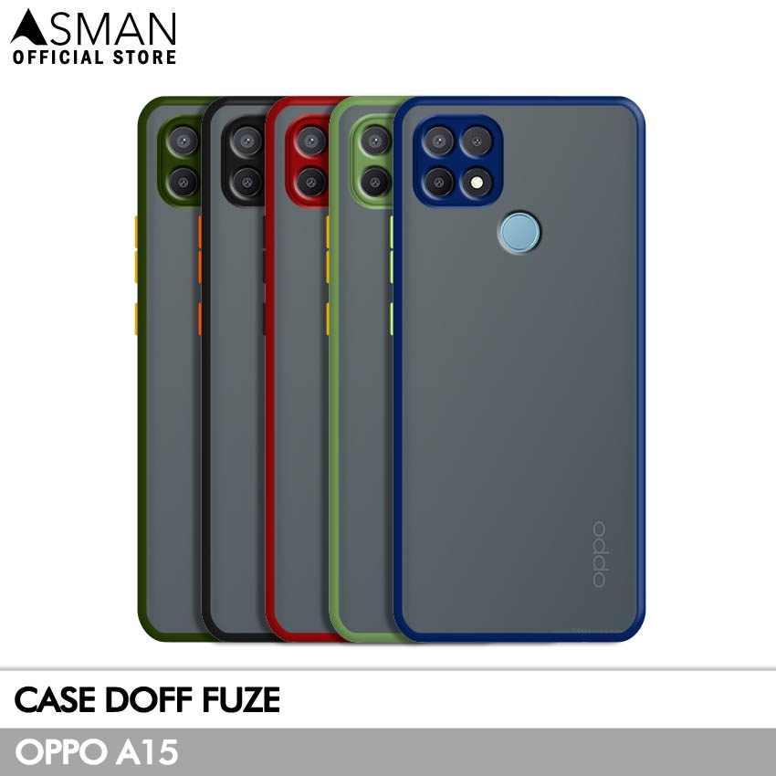 Asman Case Oppo A15 Doff Fuze Premium Shield Protector