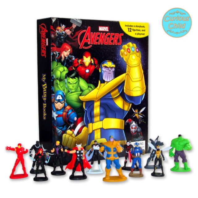 My Busy Book Marvel Avengers Infinity War includes a Storybook, 12 Toy Figurines and a Giant Playmat